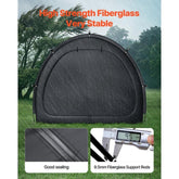Bike Storage Tent, 1 to 2 Bikes, Outdoor Spacious Bike Storage Tent with Ventilated Window, Waterproof Fan-Shaped Bike Tent with High Strength Fiberglass & Dual Zippers, Fit for Bicycle